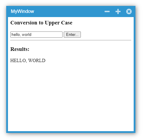ASP.NET sample page showing text conversion interface